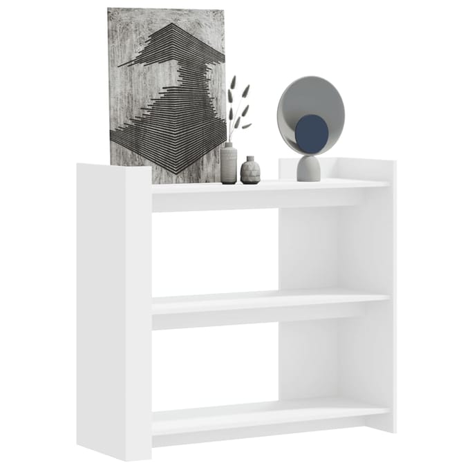 vidaXL - Wandtafel - 100x35x90 - cm - bewerkt - hout - wit