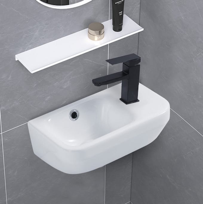 Zara 36 rechts - Glans wit - Toiletfontein