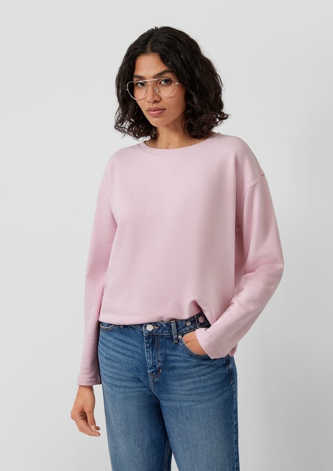 relaxed fit sweatshirt van katoenmix