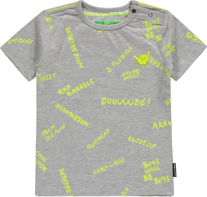 Tumble 'n dry Jongens Shirt Tristiano - Grey Melange - Maat 74