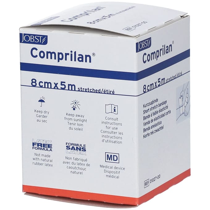 Comprilan Uitgerokken 8cm x 5m 1 Verband