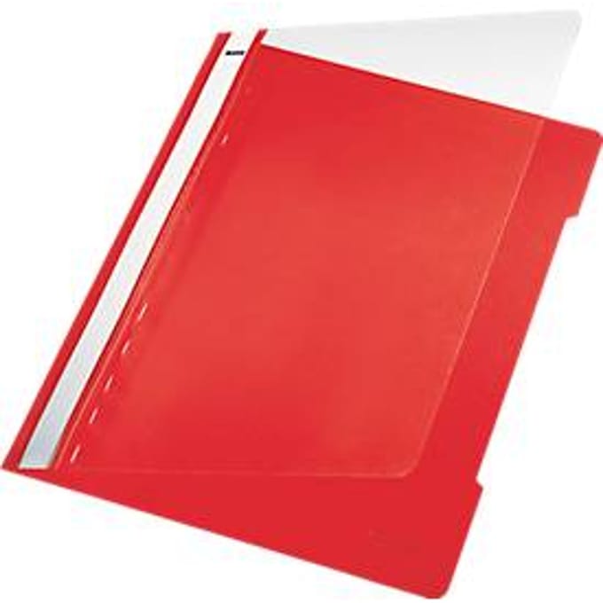 Leitz Snelhechter A4 - 30% pre-consumer gerecycled plastic - 25 stuks - Rood