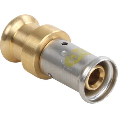 Henco gas pers overgangsstuk messing 15x16mm