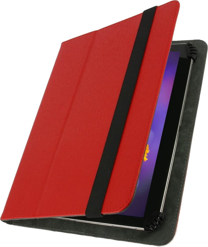 Avizar Foliohoes Uitschuifbare grijperbevestiging voor 10 tablet, Rood