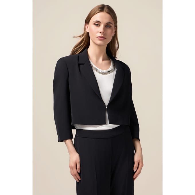 Oltre Cropped Blazer Black Taglia: 46 | Blazers Outlet | Donna | Nero
