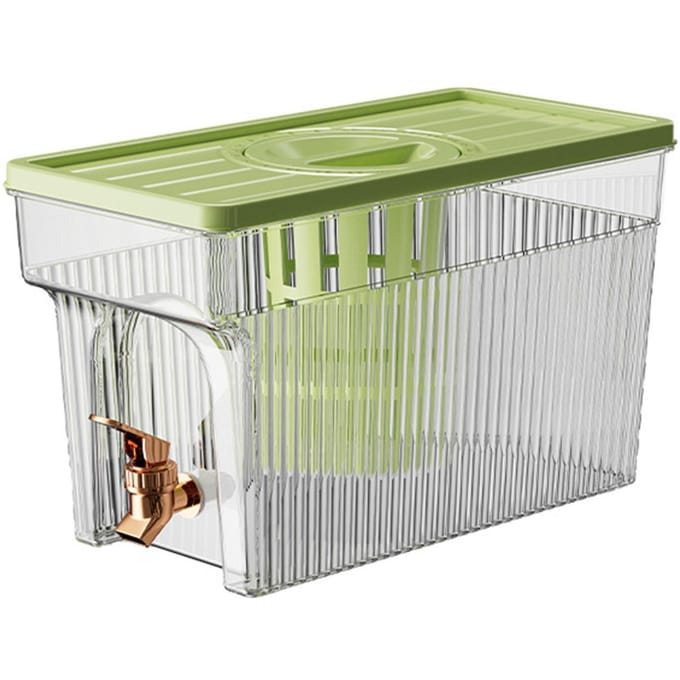 Koude Ketel met Kraan 3L PET Koelkast Waterfilter Dispenser Drinkcontainer voor Thuisfeest groen