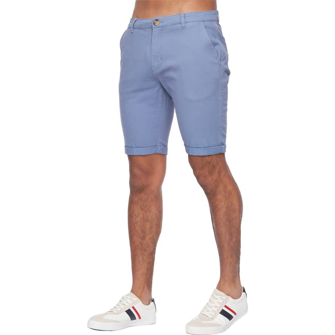 Crosshatch Heren Sinwood Chino Shorts (Lichtblauw)