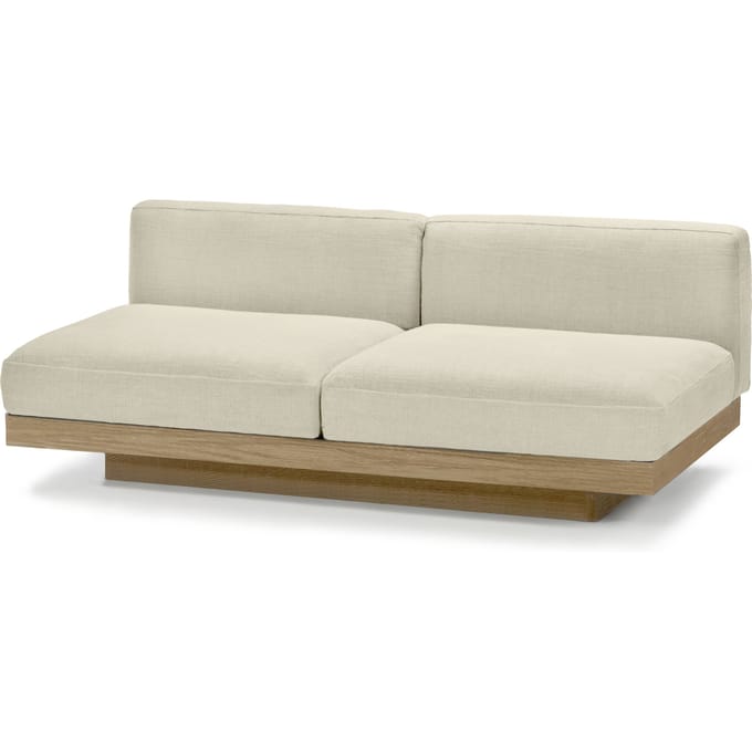 Serax Rudolph Teak Outdoor 2-zitsbank - krijt