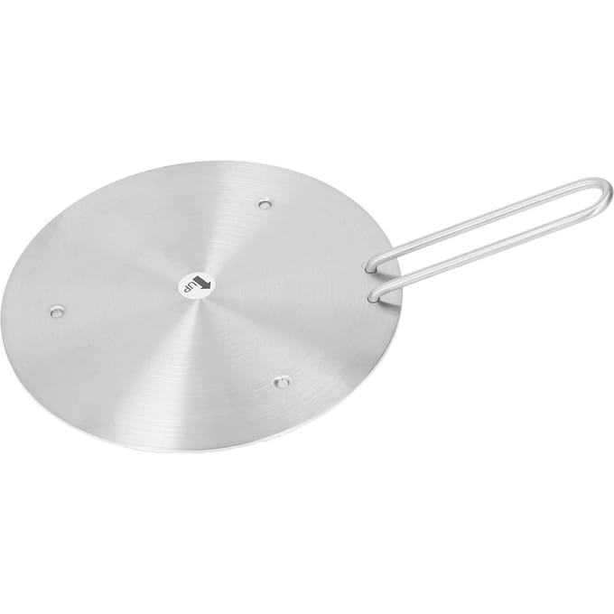 Hittediffuser RVS Inductiekookplaat Diffuserplaat met Handvat voor Keuken Type 1 white