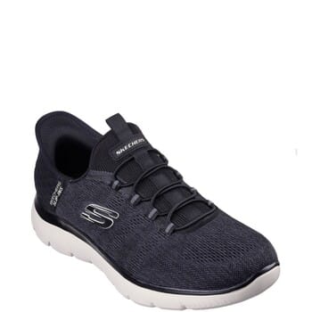 Skechers Slip-ins: Summits Key Pace heren sneakers zwart wit - Maat 40 - Extra comfort - Memory Foam