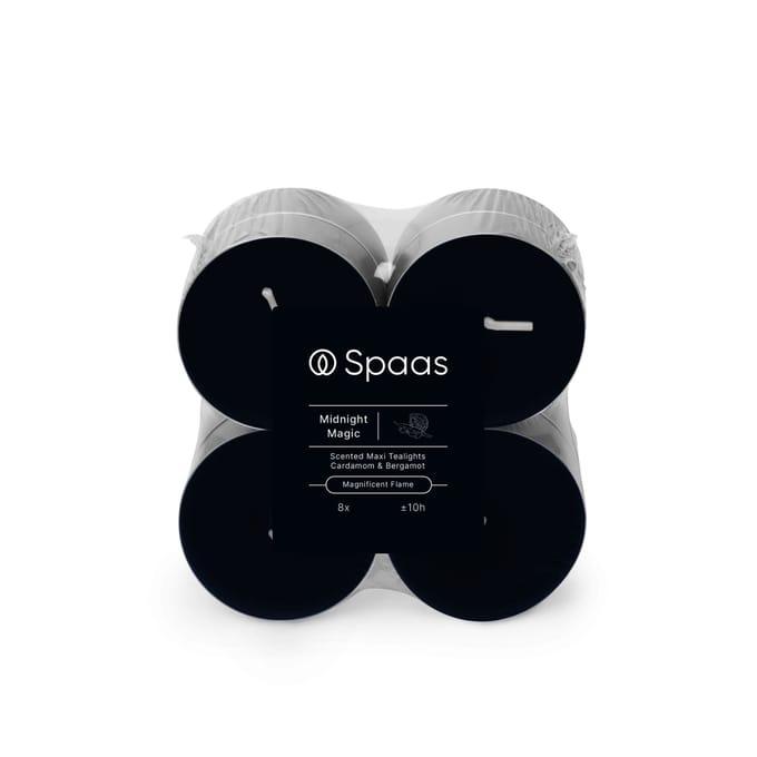 Spaas Maxi geurtheelichten blokverpakking x8  10u - Midnight Magic