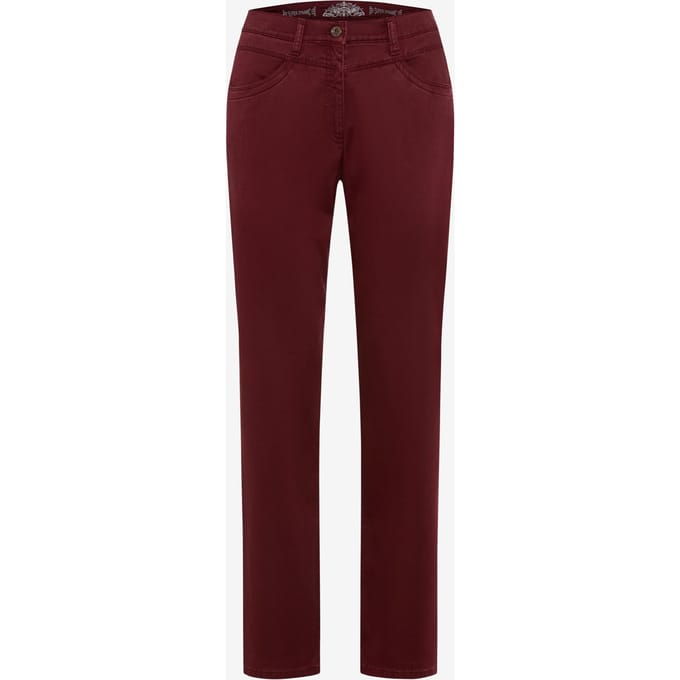 Raphaela by Brax Dames Jeans  Style CAREN NEW BURGUNDY, donkerrood, maat 36