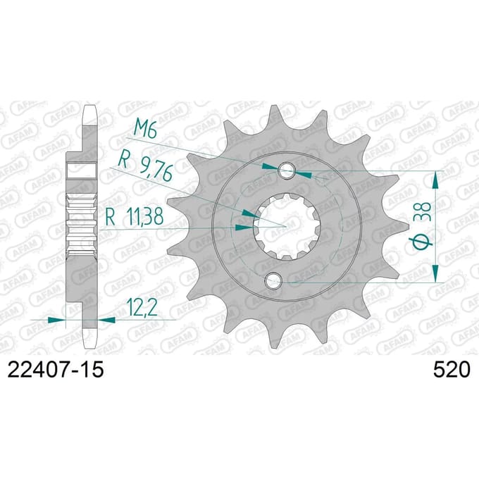 Tandwiel Afam 520 15 dents