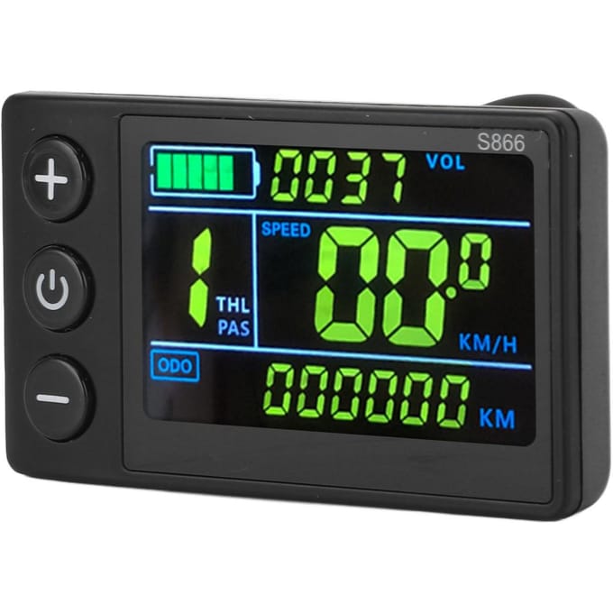 Elektrische Fiets LCD Display Waterdicht 5-pins Connector Achtergrondverlichting S866 Elektrische Scooter Computer Kleurenscherm black