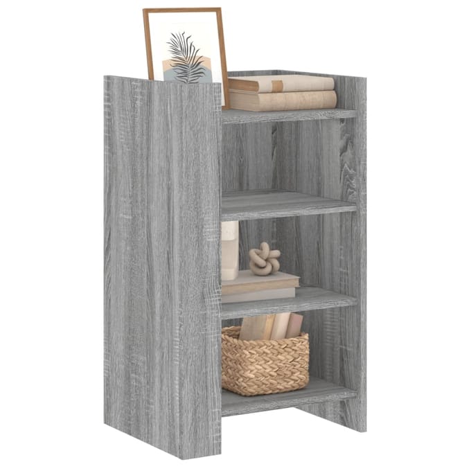 vidaXL - Dressoir - 45x35x75 - cm - bewerkt - hout - grijs - sonoma - eikenkleurig