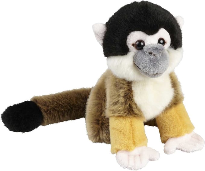 Ravensden Pluche knuffel dier Squirrel aapje - 18 cm - Speelgoed apen/aapjes knuffelbeesten
