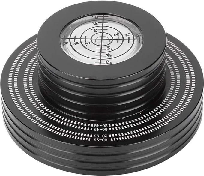 Recordgewichtstabilisator - Hoge Gradiënt - Draaitafelklem - 33 Tpm - 45 Tpm - Zachte Basispad - Duurzaam - Zwart Zilver