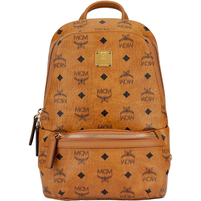 MCM Klassik Visetos Monogram Print Kunstleer Borsttas Heren tassen Bruin Cognac MMLBSKC01CO001 Basic Set (Bag+Dust Bag)