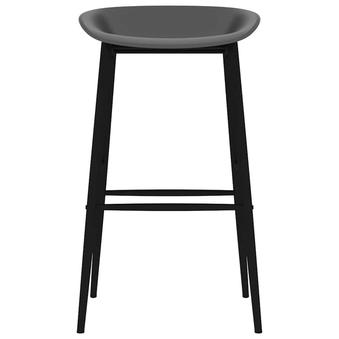 vidaXL - Barstoelen - 2 - st - grijs