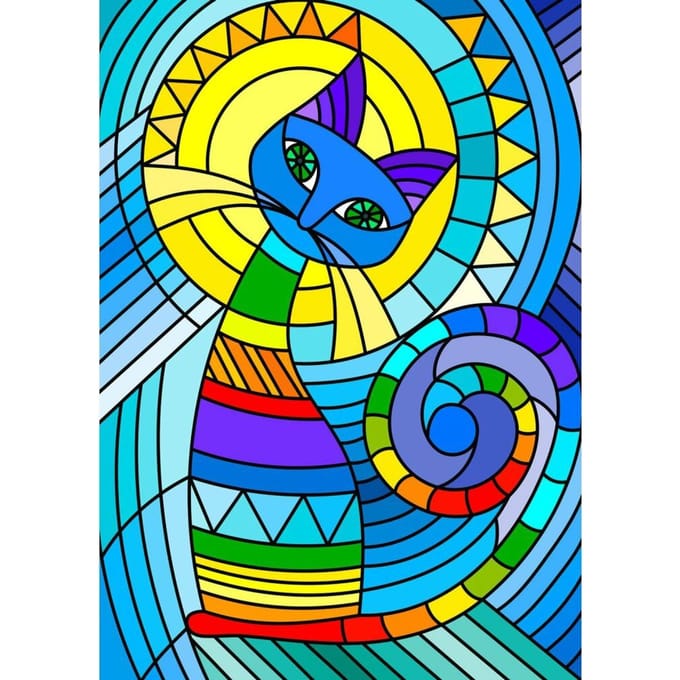 Enjoy Puzzle legpuzzel Ornamental Cat - 1000 stukjes kunst puzzel.