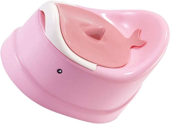 Potty Training Toilet - Kinderpotje Reispotje - Zindelijkheidstraining Thuis - Compact En Draagbaar - 30x23.5x21.5cm - Roze