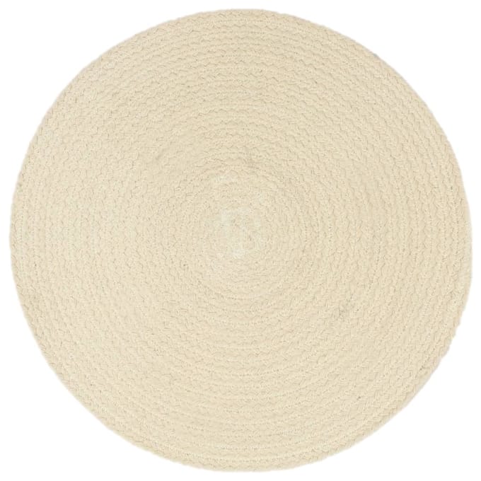 Vidaxl Tafelmatten, 6 Stuks, Glad, Natuurlijk, 38 Cm, Rond