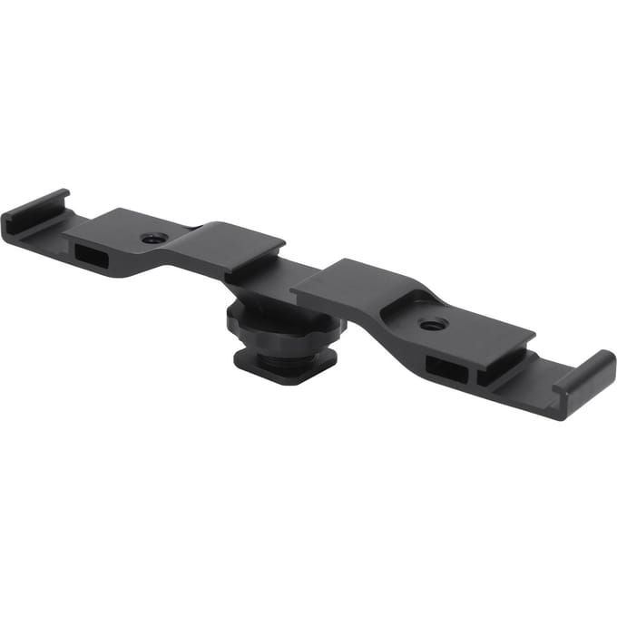Barre d'extension Support Support Cold Shoe en Alliage d'Aluminium pour Appareil Photo Lumière d'Appoint Microphone gray