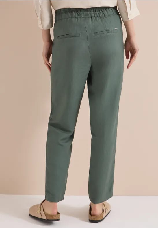 Slim Legs broek van linnenmix