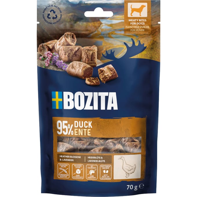 Voordeelpakket: 2x70g Bozita Meaty Bites Eend hondensnacks