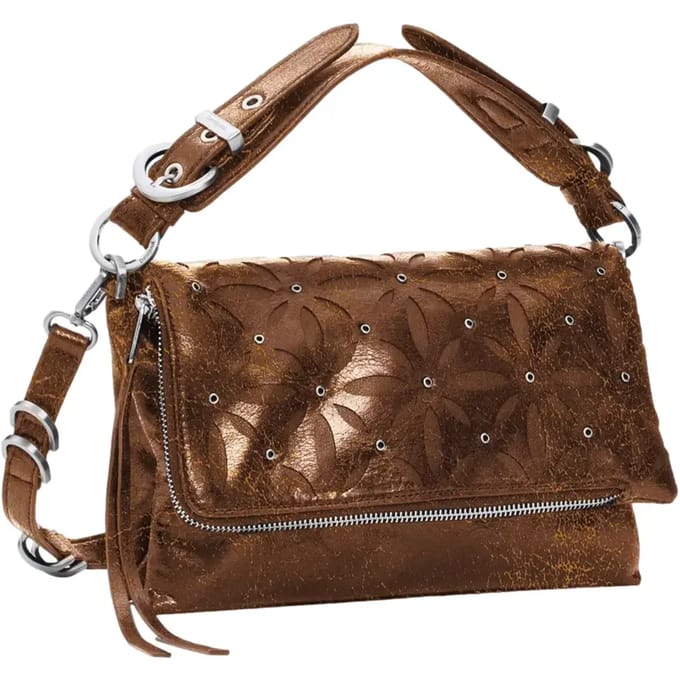 Desigual handtas schoudertas Coriolis Murano Shoulder Bag Leather West bruine