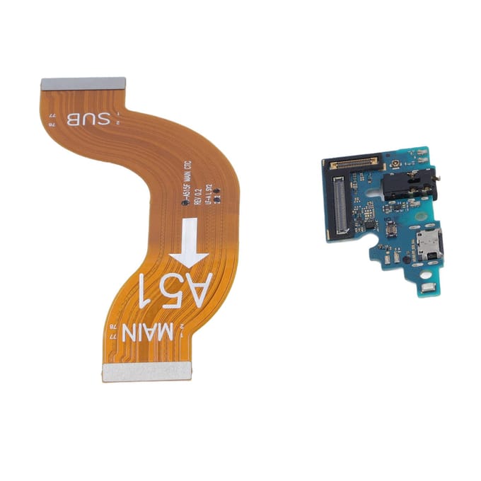 Câble Flex Port de Charge USB C avec Outils de Réparation Connecteur Dock Câble Flex Remplacement pour Galaxy A51 A515F brown