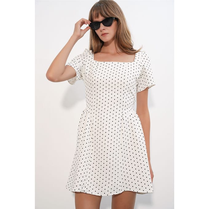 Polkadot A-Lijn Mini Jurk