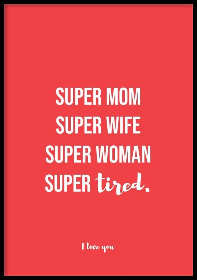 Poster Moederdag - 30x40 cm - Quotes Poster - WALLLL