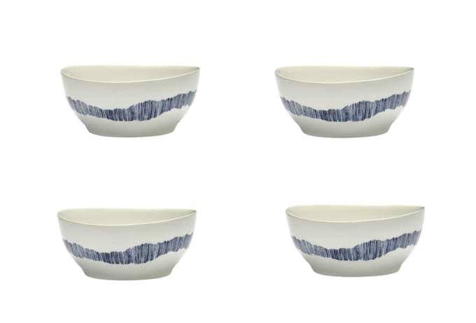 Serax - Ottolenghi Feast - Kom S - Wit/Blauw - 16 Ø - 4 stuks