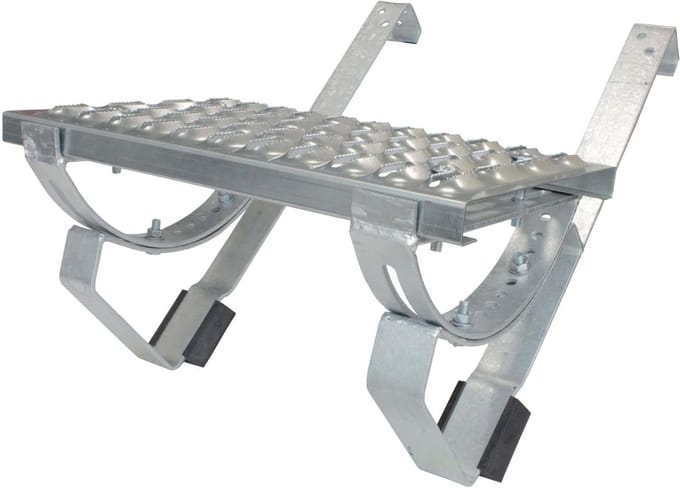 Looprooster Set voor Golfdakpannen 120cm Zilver - Veilige Daktoegang & Inspectie