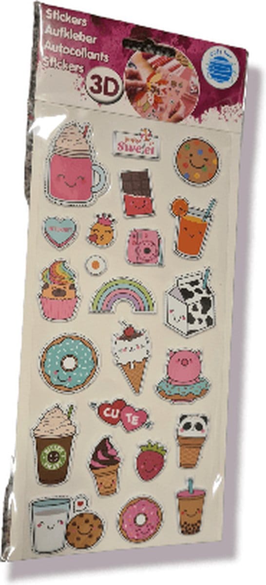 3D sticker sweets, foam stickers