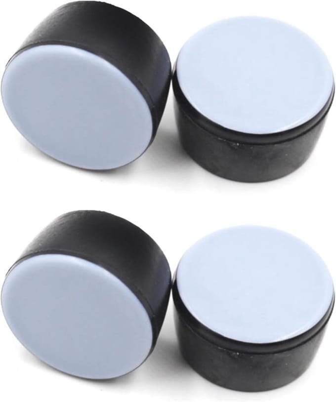 Stoeldoppen rond met PTFE glijvlak - 25 mm - 4 stuks