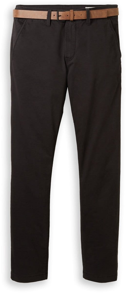 Tom Tailor Denim - Slim-fit chino met riem - Maat 30/34 - Black