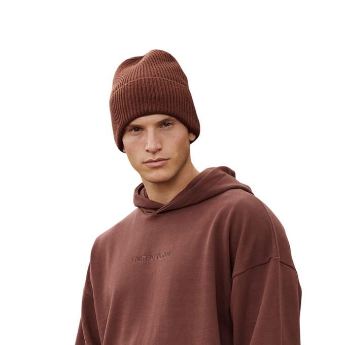 Beechfield Gebreide oversized muts (Walnoot)