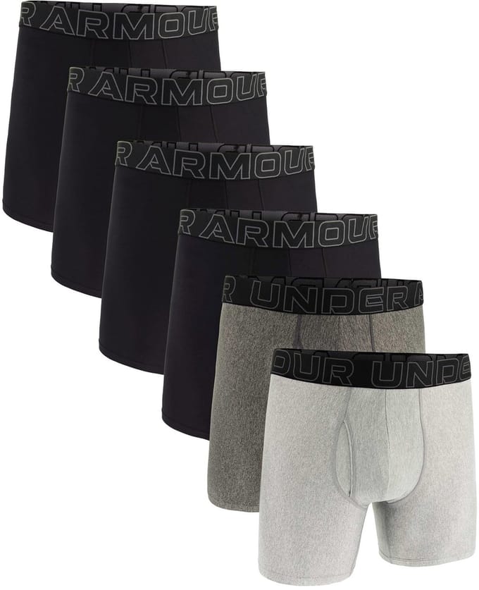 Under Armour Boxershorts UA PERFORMANCE TECH - SOLID 6 IN 6PK Set van 6