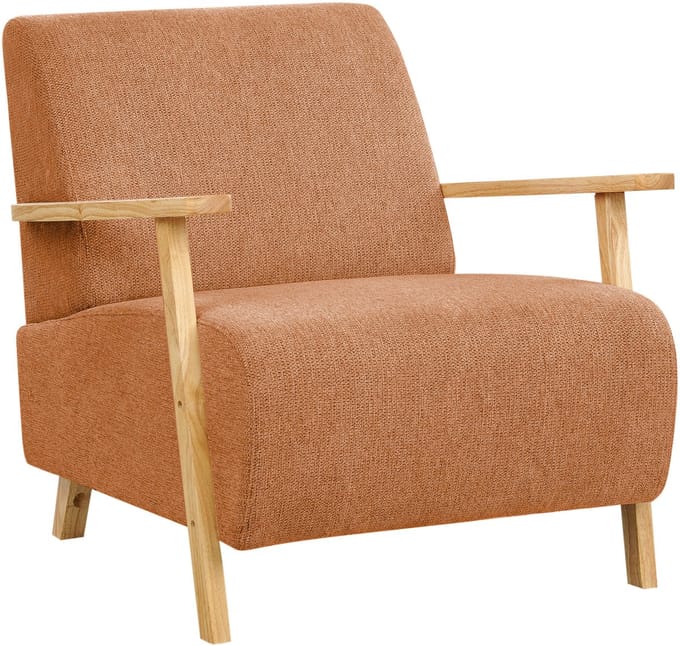 LESJA - Fauteuil - Oranje - Polyester