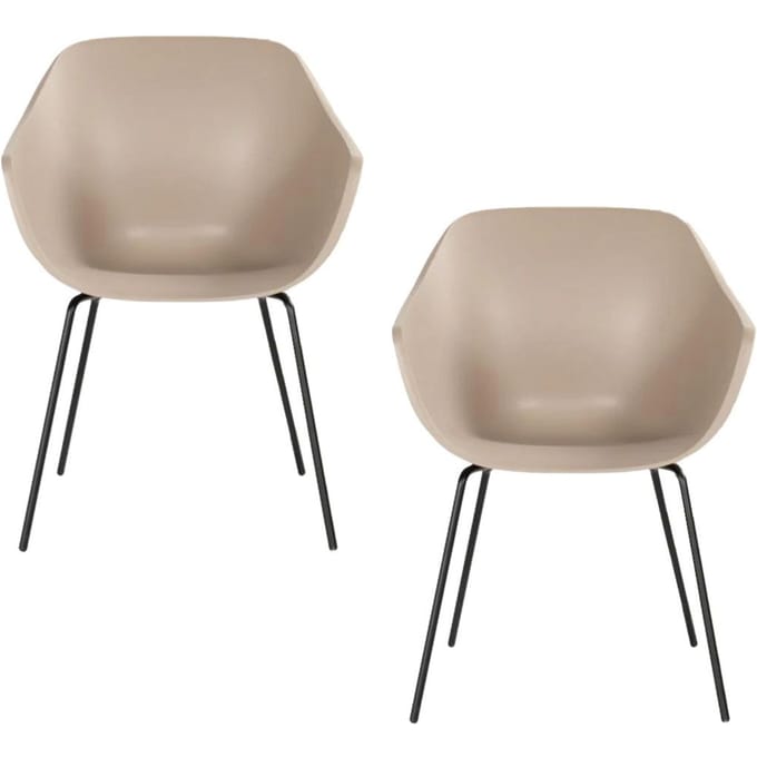 Hartman Eetkamerstoel Julia – Set van 2 - Max. 125 kg - 59 x 57 x 83 cm– Zand