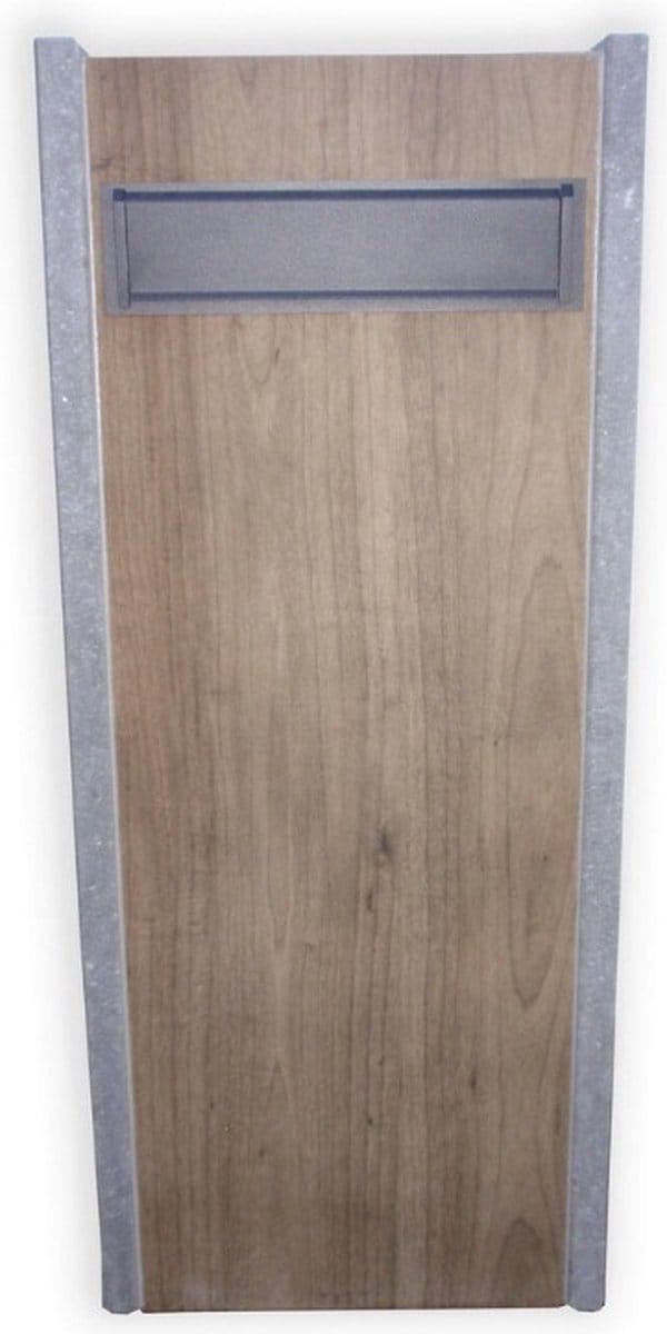 Belgische blauwsteen brievenbus houtlook met klep