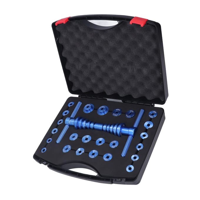 Fiets Lager Pers Set Aluminiumlegering Naaf Lager Installatie Drift Kit met 18 Paar Persen black
