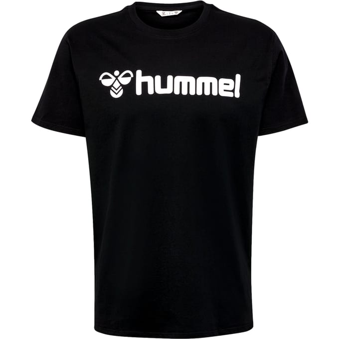 hummel Mannen T-Shirt Normale Pasvorm Stretch Ronde Hals Logo Sport Shirt
