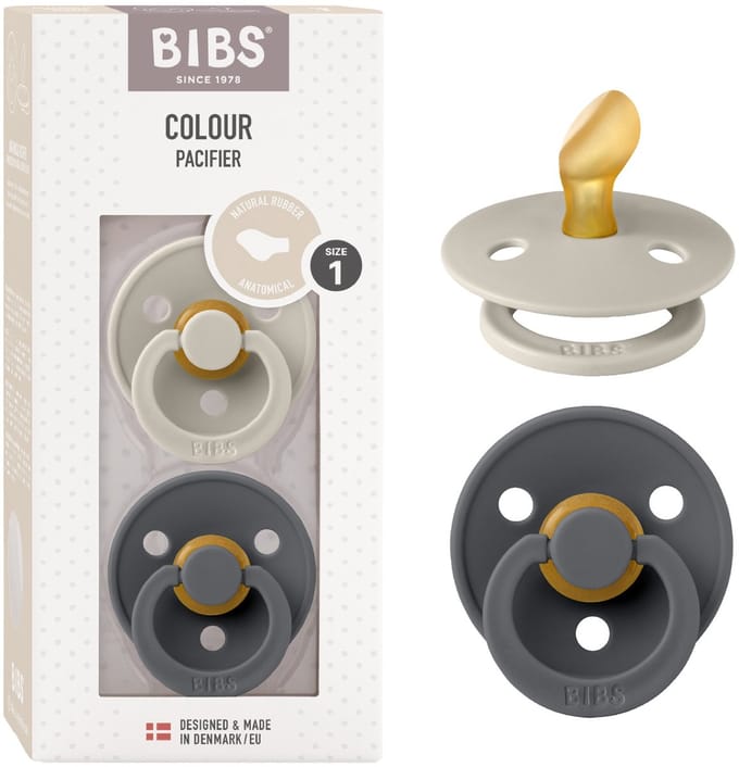 BIBS Colour Fopspeen - 0-6 mnd - 2-pack - Anatomisch - Sand/Iron