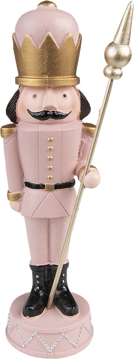 Clayre & Eef Kerstdecoratie Notenkraker 17 cm Roze Kunststof