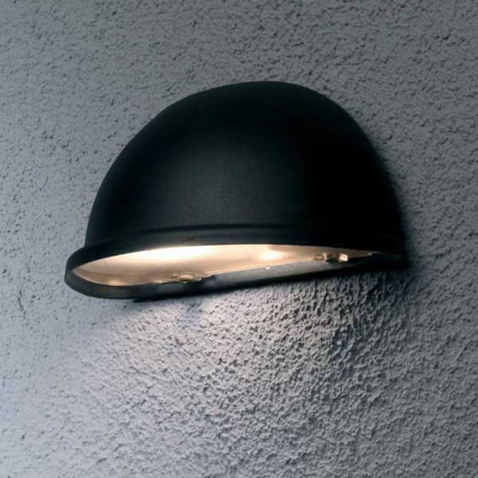 Konstsmide 7325 - Wandlamp - Torino wandlamp kwartrond flush klein 230V E14 - matzwart
