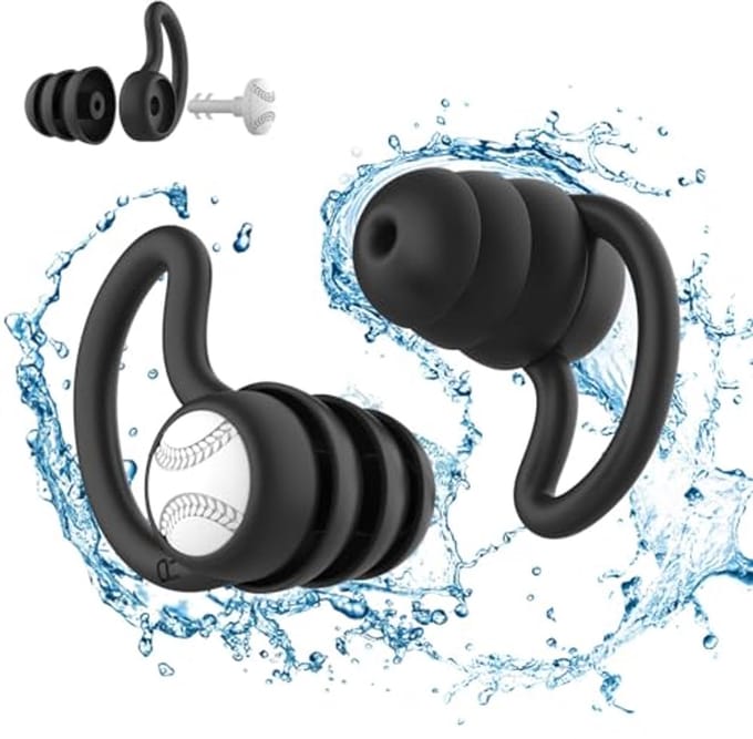 Waterproof Reusable Soft Silicone Earplugs for Water Sports