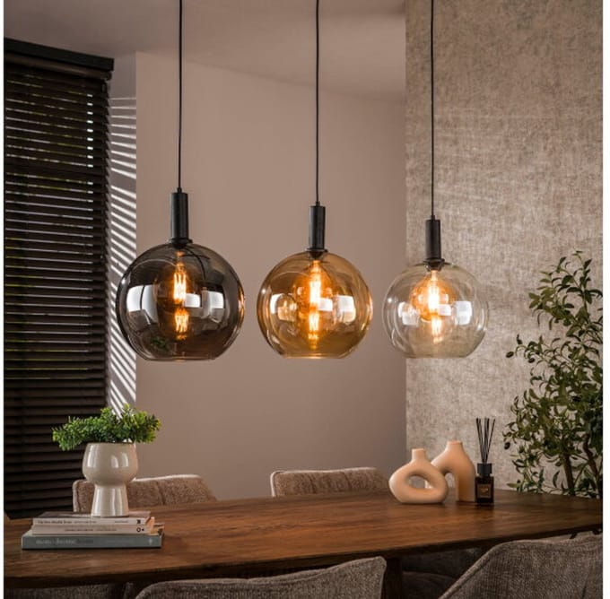 Hanglamp 3L tricolore Sfera - Artic zwart